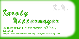 karoly mittermayer business card